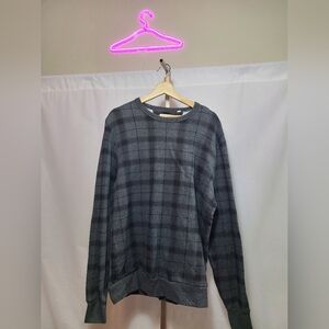 Ben Sherman Jumper Sweater | Checkered Pattern Tartan Style | Grey | Size XL